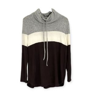 Market & Spruce Heather Gray Cowl Neck Hoodie Size Large Stitch Fix